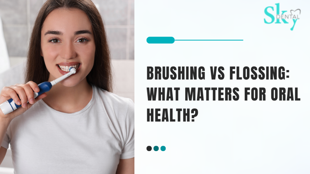 brushing vs flossing